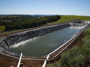 projeto de Lagoas e Reservatórios realizado pela Tecchio.