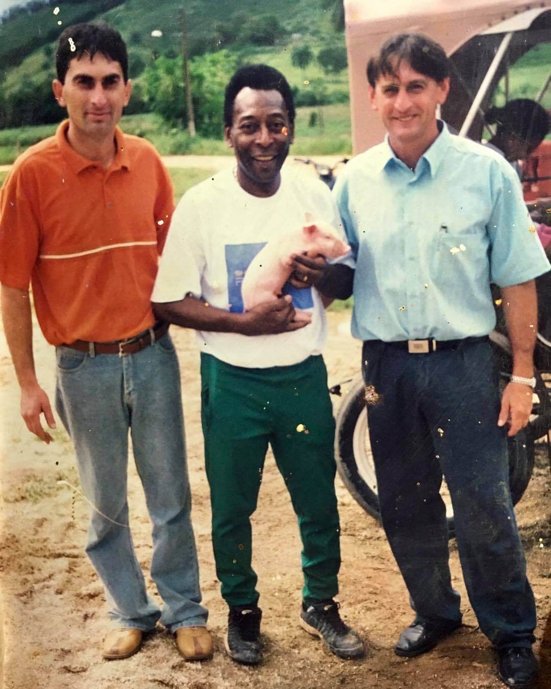 Tecchio recebe a visita do Rei Pelé